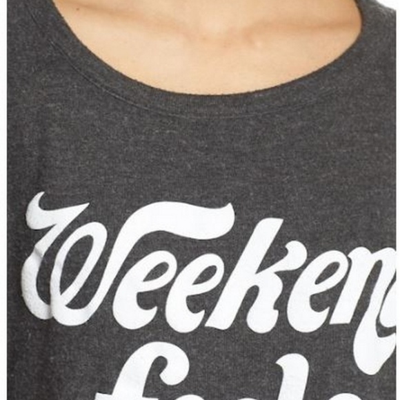 $76 CHASER NEW NWT Gray WEEKEND FEELS Sweatshirt S - Picture 5 of 6